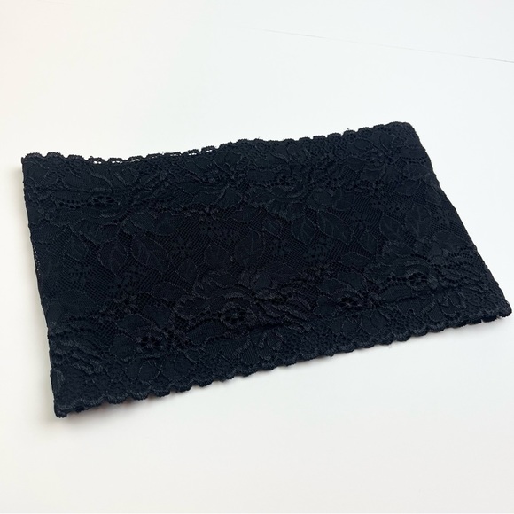 Black Lace Layering Bralette Bandeau Tube Top - Picture 4 of 6
